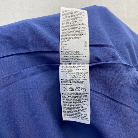 Banana Republic Lace Overlay Long Sleeve Round Neck Blouse Women Small Blue New - Picture 11 of 16